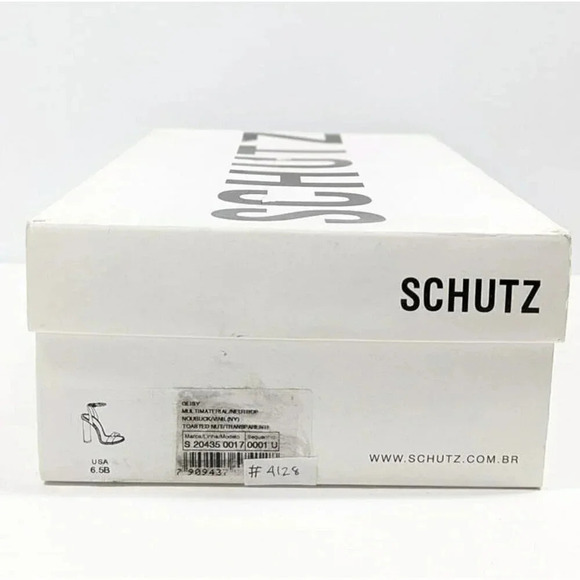 Schutz Women's Geisy Suede Illusion Ankle Strap Heel Sandals Size 6.5 MSRP $180 - Picture 12 of 12